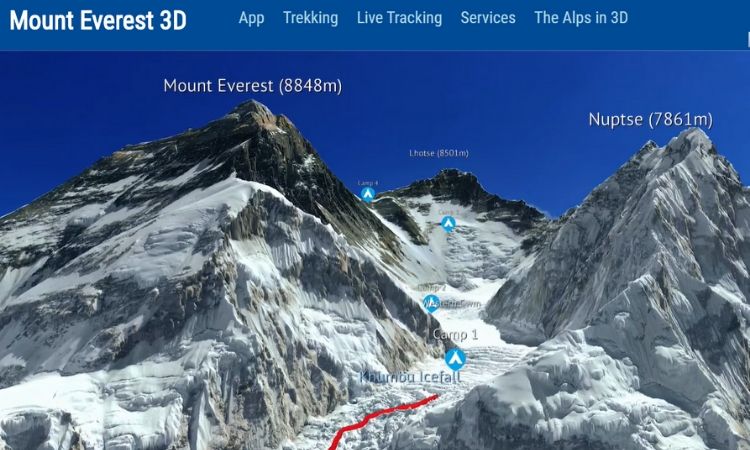 - Most amazing website: Everest 3D